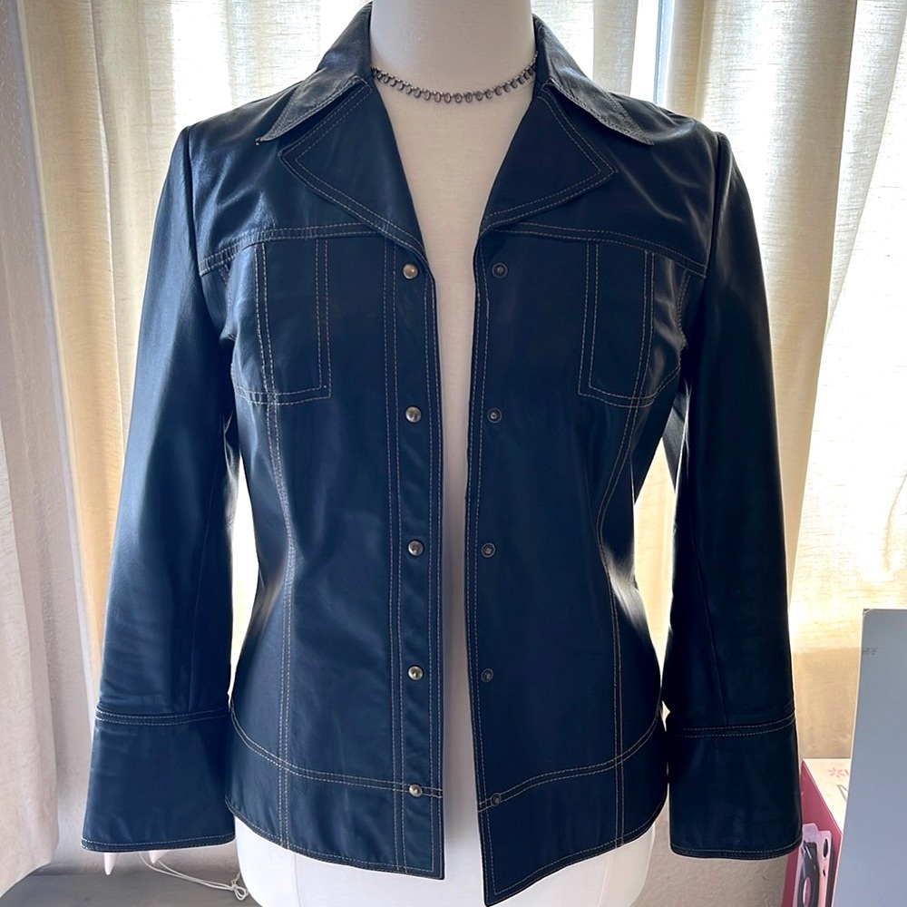 Classiques Entier Leather Scuba Jacket